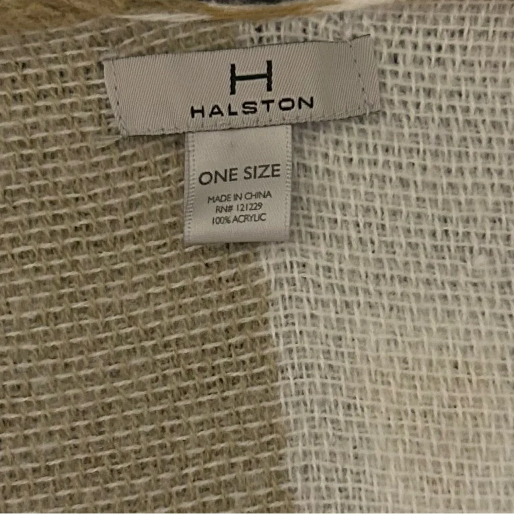 Halston Beige and Ivory Wrap, One Size Fits All